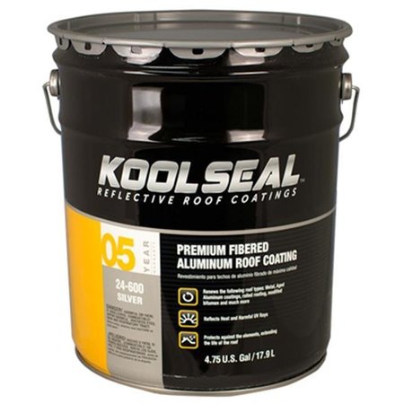 KOOL SEAL Kool Seal KS0024600-20 5 Gallon Fibered Aluminum Roof Coating 602219